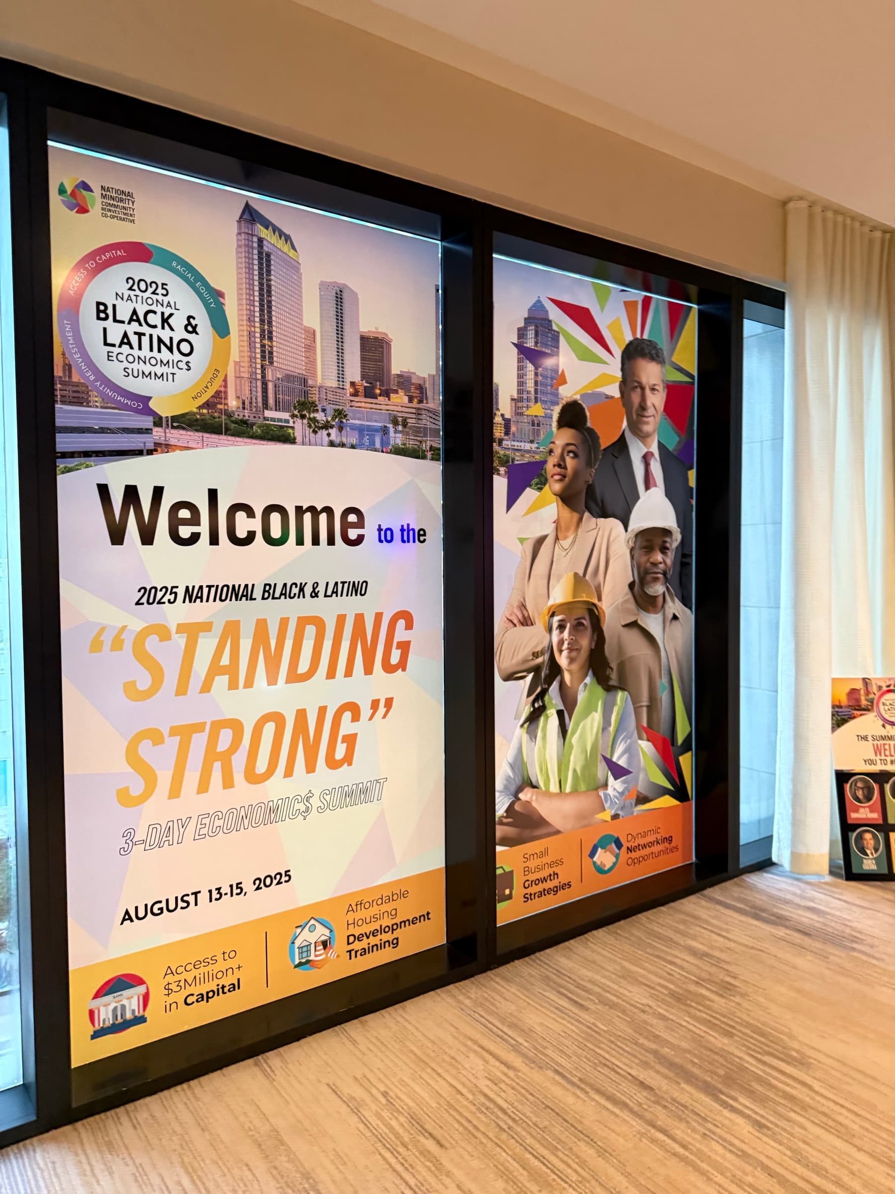 National Black & Latino Economic Summit banners