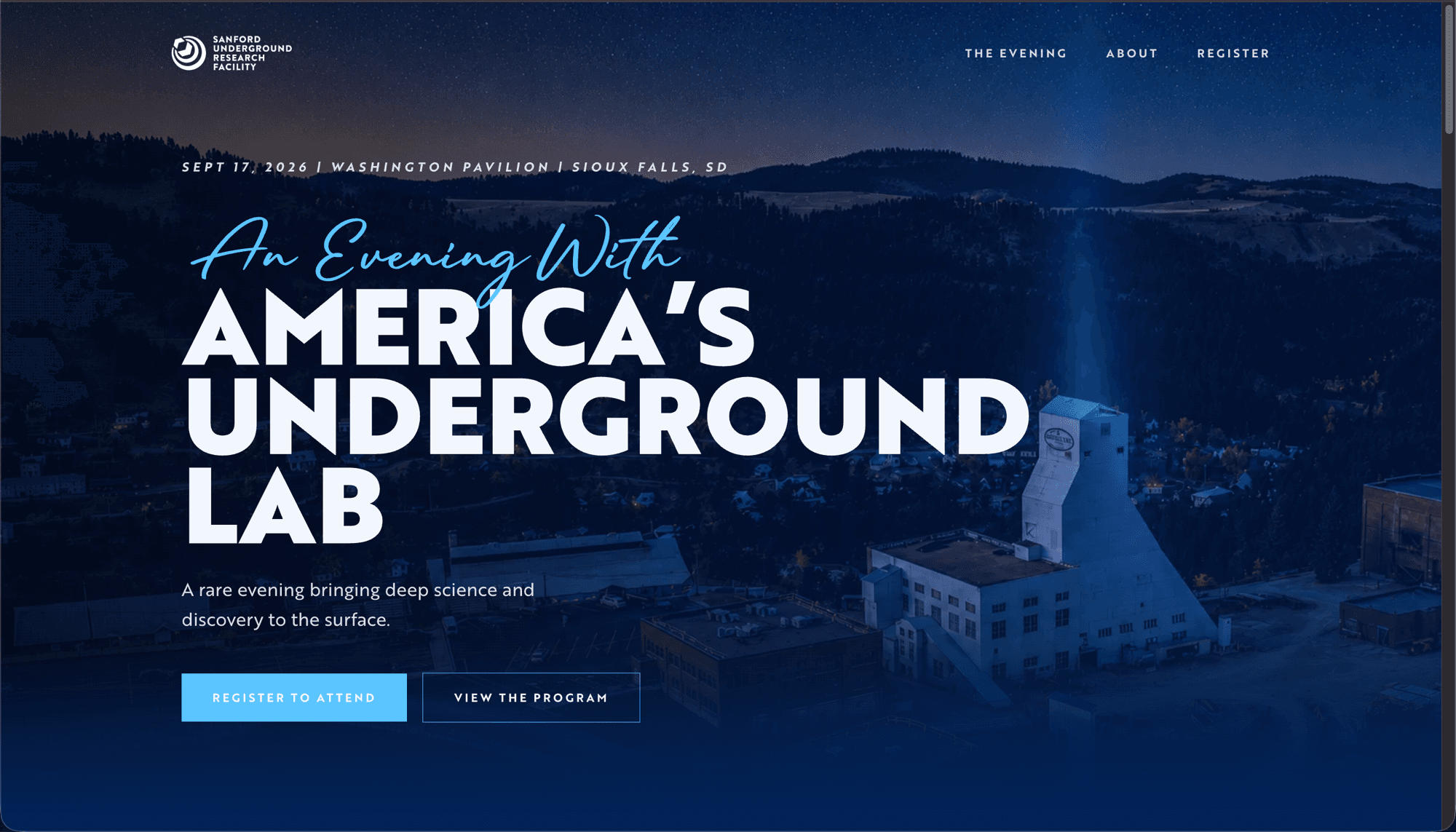 SURF landing page