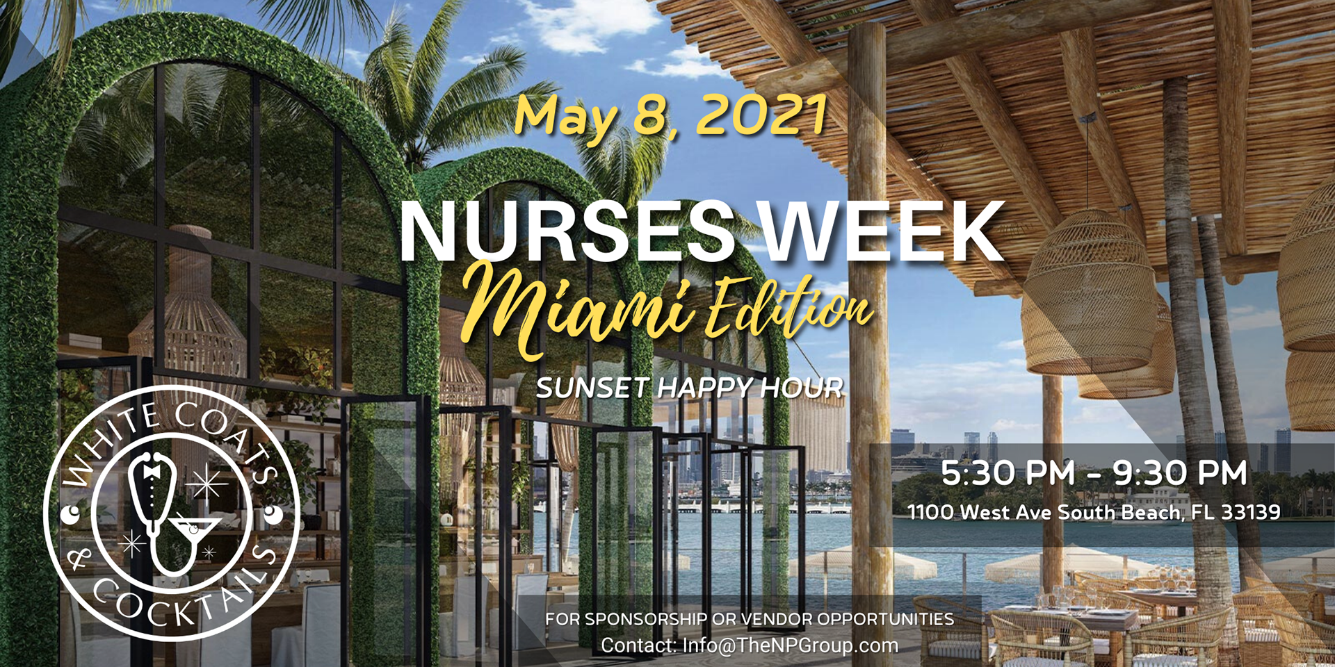 White Coats and Cocktails Invite