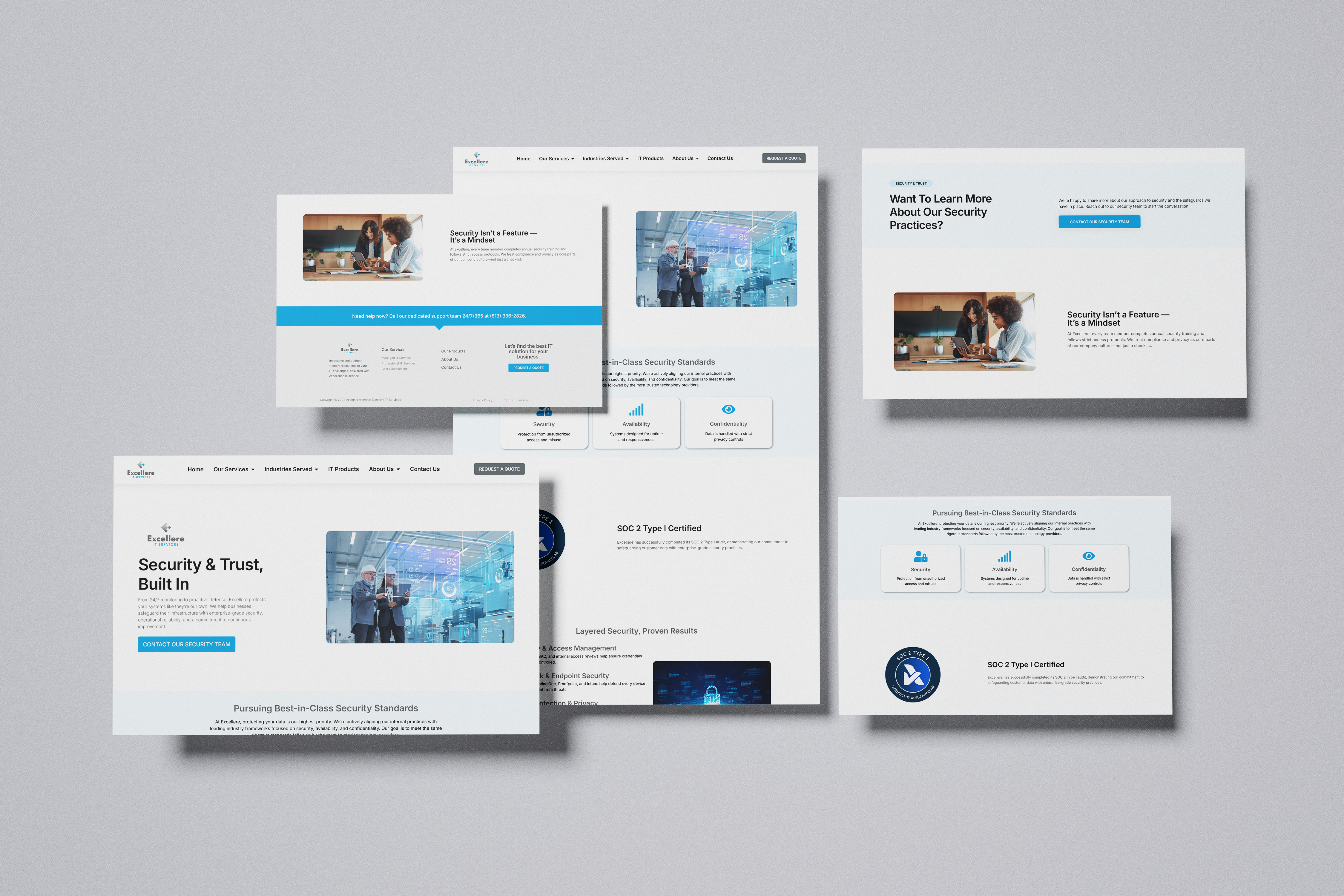 Excellere-IT Security Page Mockup