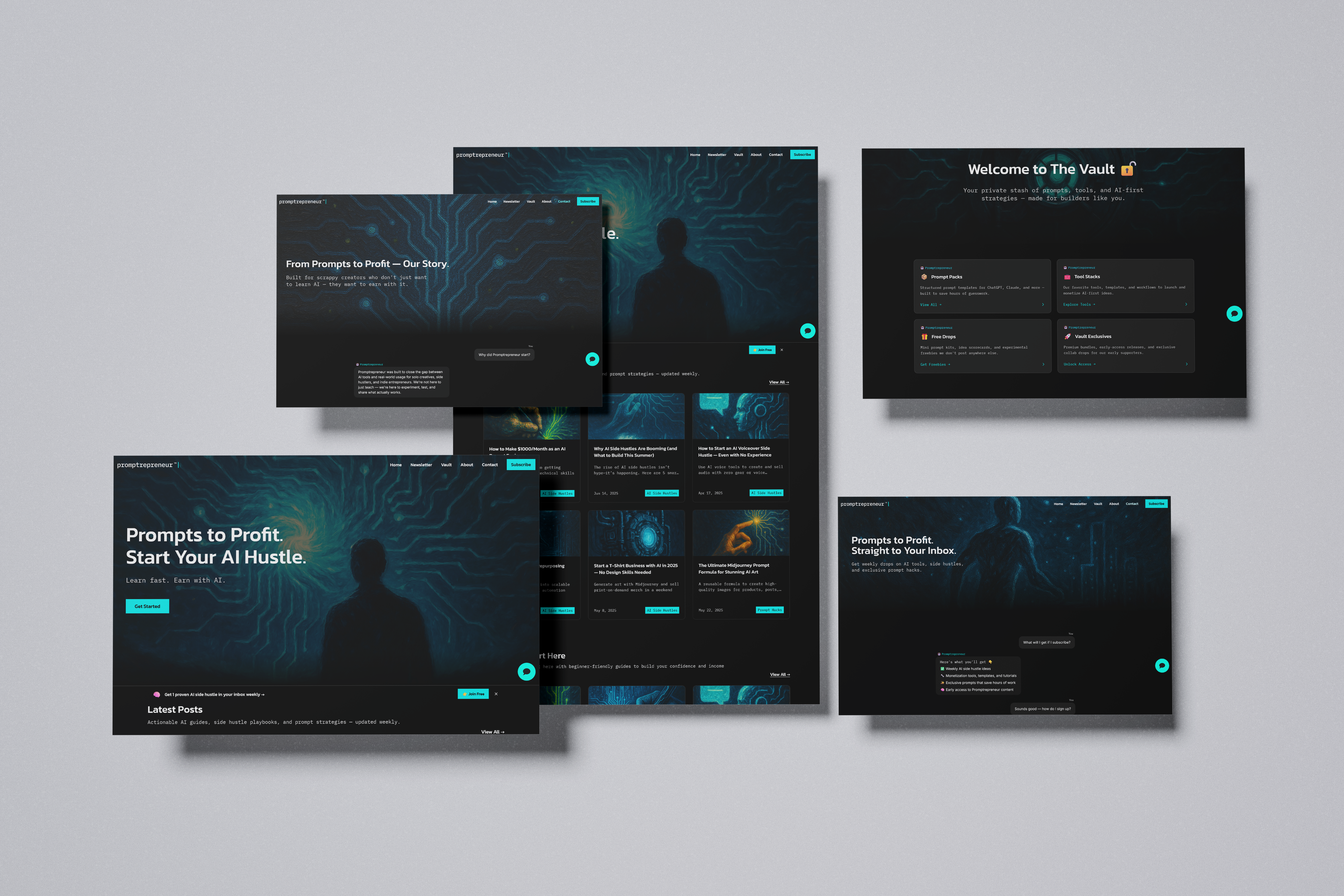 Promptrepreneur Website Mockup